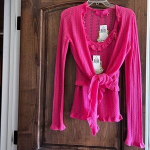 New with Tags Juicy Couture Large Wave Cashmere Sweater & Medium Tank Set